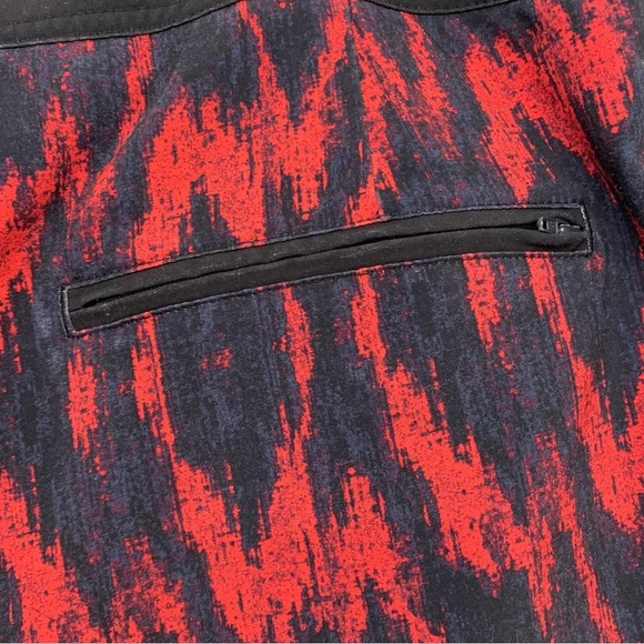 American Eagle Mens Swim Board Shorts XL  Black Red Geometric Print  Pocket‎ 9” - Picture 4 of 11